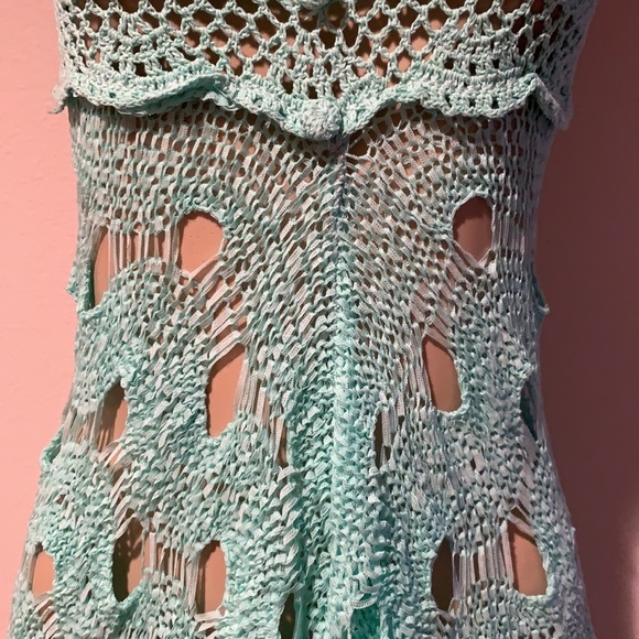 NWOT💗Teal crochet top - Picture 4 of 11